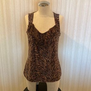 Tank style animal print top.